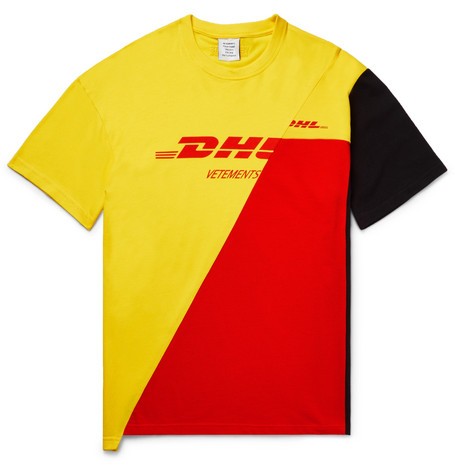 新品发售vetementsdhl2018春夏中性款t恤
