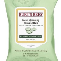 BURT'S BEES 小蜜蜂 黄瓜鼠尾草 卸妆洁面湿巾 30片