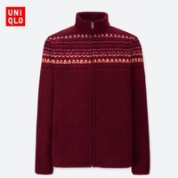 UNIQLO 优衣库 401956 男士印花摇粒绒夹克