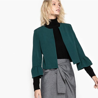 MADEMOISELLE R 女士小喇叭袖圆领短夹克