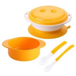 rikang 日康 儿童餐具婴儿碗婴儿勺套装（RK-3707+RK-3712+RK-3704） *2件