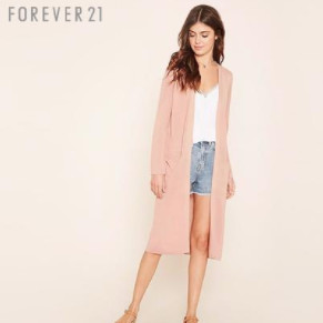 FOREVER 21 永远21 简约长款针织开衫