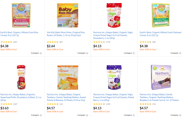 海淘活动:iHerb官网 婴儿辅食 喂养用品 下单立