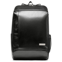 Samsonite/新秀丽双肩包14英寸时尚牛皮革背包休闲商务电脑包BT0*09001黑色