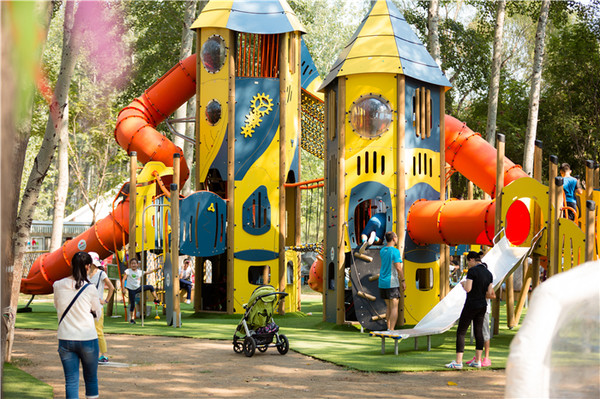 亲子游北京奥林匹克森林公园萌溪儿童户外拓展乐园