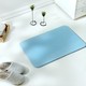 京造 天然硅藻土浴室吸水地垫脚垫  大号 蓝色
