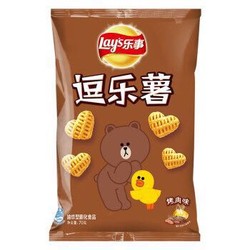 乐事（Lay’s）休闲零食 逗乐薯烤肉味70克 *2件