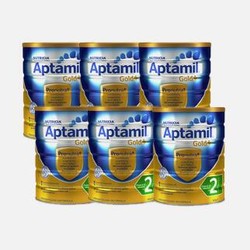 Aptamil  爱他美 金装 婴儿配方奶粉2段 900g*6罐