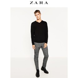 ZARA  男装 基本款长袖羊毛针织衫