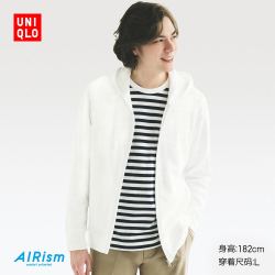 UNIQLO 优衣库 404169 AIRism 男士拉链连帽