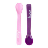 b.box 超柔软360°弯曲硅胶勺 粉色+紫色 2只装