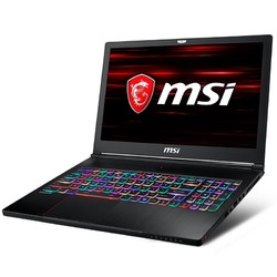微星(msi)GS63 15.6英寸轻薄游戏本笔记本电脑(i7-8750H 8G*2 1T 256G SSD GTX1060 6G 120Hz 3ms Killer黑)