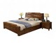 忆斧至家 中式实木框架结构双人床+椰棕床垫 1.8米