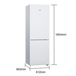 西门子（SIEMENS） 321升 风冷无霜 双门冰箱 电脑温控 LED内显（白色） BCD-321W(KG32NV21EC)