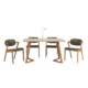 TIMI 天米 橡木实木一桌四椅餐桌椅组合（ 1.4米餐桌+4把绿色PU凳面Z椅）