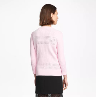 Karl Lagerfeld Paris Cardigan With Pointelle 女士开衫