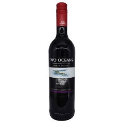 南非进口红酒 双洋（TWO OCEANS）设拉子红葡萄酒 750ml *4件