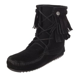 MINNETONKA 迷你唐卡 Ankle Hi Tramper 女款流苏系带短靴 *2件