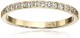 未含税 14k Yellow Gold Half-Eternity Diamond Wedding Band (2 mm) (0.32 cttw, SI-1, G Color)