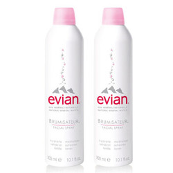 依云（evian）喷雾300ml*2（又名：依云矿泉水喷雾闺蜜分享装300ml*2）