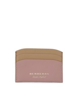 BURBERRY 博柏利 Izzy 女士双色真皮卡包