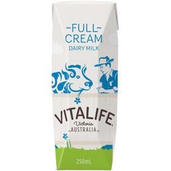 澳洲进口牛奶 维纯 Vitalife全脂UHT牛奶1箱  250ml x24盒 *3件