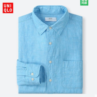UNIQLO 优衣库 404406 男士亚麻衬衫