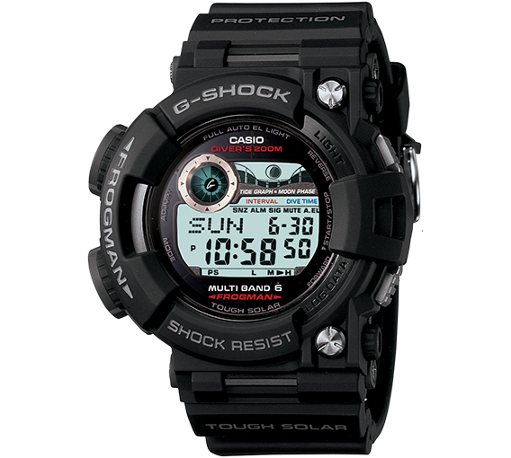 casio 卡西欧 g-shock 五代蛙人 gwf1000-1 男士太阳能电波腕表