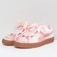 PUMA 彪马 Basket Heart Trainers In Pink Velvet 女款休闲运动鞋