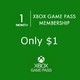 美服Xbox Game Pass 1个月，现价$1(原$9.99)