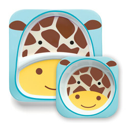 Skip Hop 可爱动物园系列 儿童餐具碗碟套组 *2件