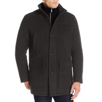 Cole Haan Signature 男士羊毛混纺可拆领大衣