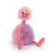 Jellycat 毛绒玩偶 棉花糖系列 Pompom紫红绒球鸟 高33cm
