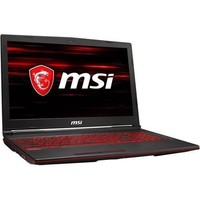 MSI 微星 GL63 5.6英寸 笔记本电脑 (黑色、酷睿i7-8750H、8GB、128GB SSD+1TB HDD、GTX 1050Ti 4G)