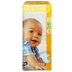BAMBO 班博 绿色生态 婴儿纸尿裤 3号 M码 56片