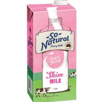 So Natural 澳伯顿 脱脂UHT牛奶 1L*12盒  *3件