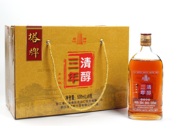 塔牌绍兴黄酒清醇三年500ml*6瓶箱装手工花雕礼盒泡阿胶礼盒老酒