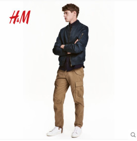 H＆M HM0219075 纯棉多袋休闲长裤 工装长裤