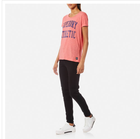  Superdry 极度干燥 Athletic Slim 女款T恤 粉红色