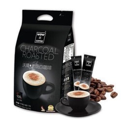12点开始：沃欧咖啡（wow coffee）3合1速溶白咖啡1600g/袋（16g×100条）炭烧风味