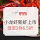 评论有奖、转盘抽奖：京东 517吃货节小龙虾新虾上市