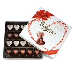 Belgian 白丽人 心形巧克力礼盒 200g*4盒+牛奶巧克力100g*2件