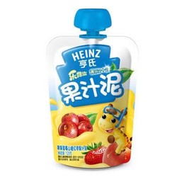 Heinz 亨氏 乐维滋 果汁泥 120g 苹果草莓山楂红枣味 *21件