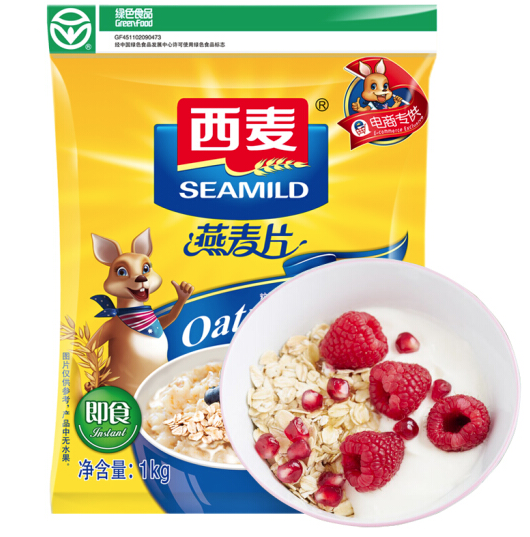 seamild 西麦 即食燕麦片 1000g *8件