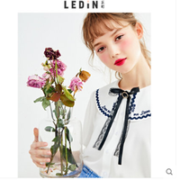 LE'TEEN 乐町 CWCD81609 女士圆领刺绣衬衫