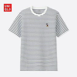 UNIQLO 优衣库 MICKEY STANDS 406148 男士条纹T恤 