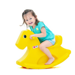 澳乐（AOLE-HW） 摇摇马 宝宝健身户外玩具 儿童小木马摇马塑料摇摇马黄色