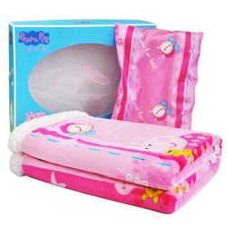 小猪佩奇（Peppa Pig） 儿童用品 3-6岁男孩女孩宝宝幼儿园床品可洗套件礼盒 加厚毛绒毯子小被子2件套