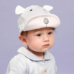 0-1岁女宝宝帽子男童薄款婴儿春秋冬季幼儿棒