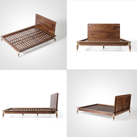 铜师傅 塞尚卧室家具 黑胡桃木床